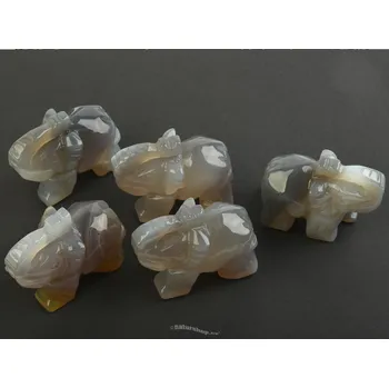 Přírodní kámen Slon pro štěstí Achát