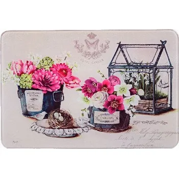 Kuchyňské náčiní Prkénko skleněné, KVĚTINOVÝ SKLENÍK, 31 x 46 cm|Ego Dekor