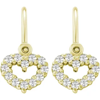 Šperk Zlaté dětské náušnice srdíčka Adeliza