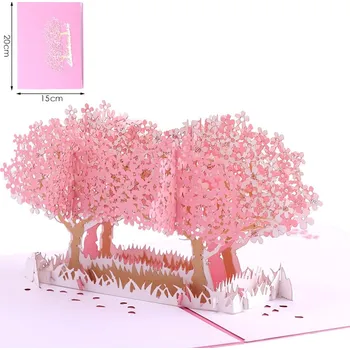 Svatební dekorace 3D přání (Stromová alej)