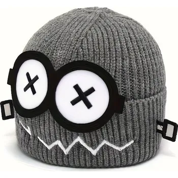 Čepice Vtipná pletená čepice "Příšerka" - dětská Barva: Šedá