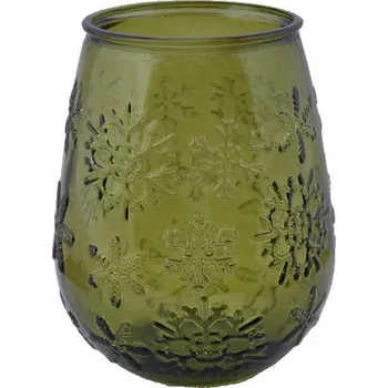 Sklenice Váza z recyklovaného skla COPOS DE NIEVE, 0,65L tmavě lahvově zelená (balení obsahuje 1ks)|Vidrios San Miguel|Recycled Glass