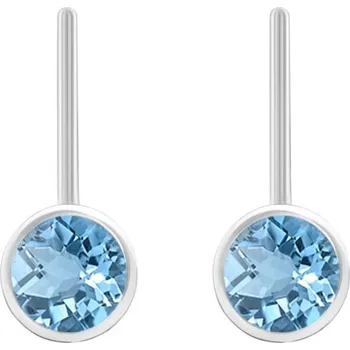 Náušnice Zlaté visací náušnice s topazy Vega