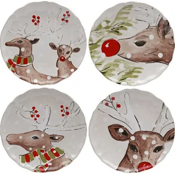 Talíř Talíř 27cm, DEER FRIENDS, bílá, set 4ks (DOPRODEJ)(DOPRODEJ)|Casafina by Costa Nova