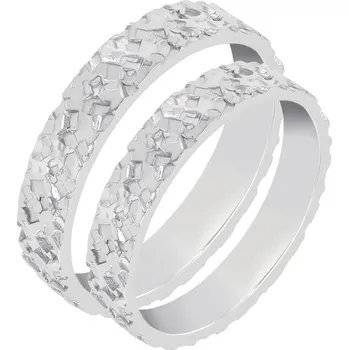 Prsten Reliéfní zlaté snubní prsteny Uma