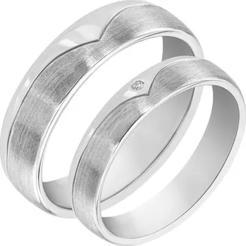 Prsten Zlaté snubní prsteny s diamantem Arif