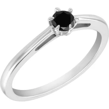 Prsten Zásnubní prsten s černým diamantem Rima
