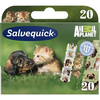Náplast SALVEQUICK Náplast se zvířátky pro děti Animal Planet 20 ks