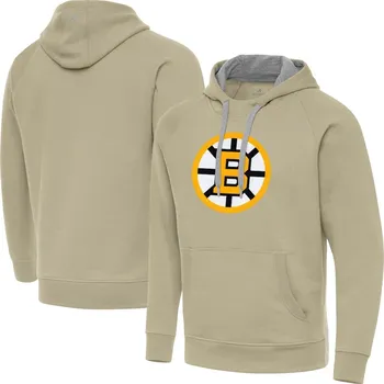 Pánská mikina Pánská mikina Boston Bruins Antigua Victory Pullover Hoodie - Khaki Velikost: XL