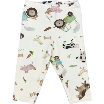 Dívčí legíny Mimilove Dětské legíny vel. 6-9 měsíců Farmář White