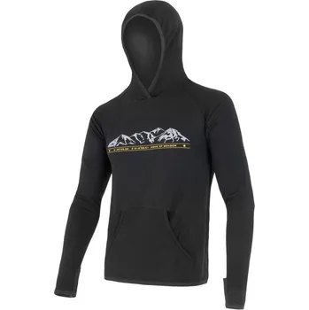 Oblečení a móda Pánská mikina klokanka SENSOR MERINO UPPER MOUNTAINS černá L