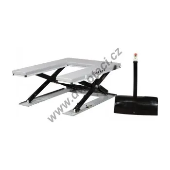 zvedací stůl Nízkoprofilový hydraulický zvedací stůl SU06, nosnost 600 kg, rozměr plošiny 1450 x 985 mm, zdvih 860 mm
