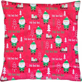Polštář Bavlněný vánoční polštář 041 CHRISTMAS TIME 100% bavlna 40x40 cm, Mybesthome Varianta: Povlak na polštář s prošívanou výplní, 40x40 cm