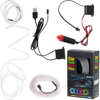 Svatební dekorace Ambientní LED osvětlení do auta 12V - 5m bílá