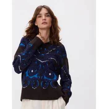 Dámský svetr Reserved - Vzorovaný svetr s límečkem - vícebarevná - 481IK-MLC - 481IK-MLC-S