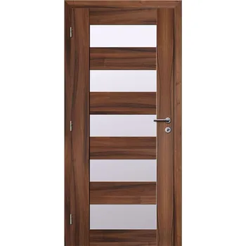 Interiérové dveře SOLODOOR Dveře rámové Türen 40 prosklené ořech fólie, 60L