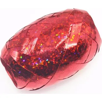 Stuha Vázací stuha červená metalická – 20 m