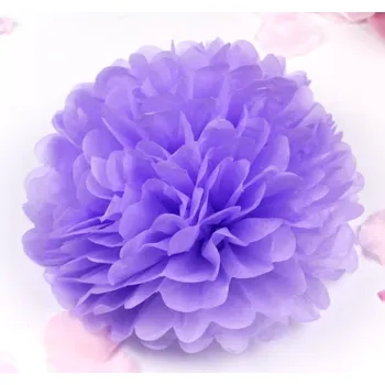 Svatební dekorace Dekorační závěsný pom pom (fialový, 20 cm)