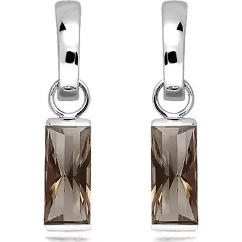 Náušnice Adel S Smoky Quartz - stříbrné náušnice s kouřovým křemenem