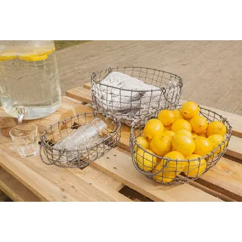 Pěstitelství Truhlík drátěný, oválný, set 3ks|Esschert Design