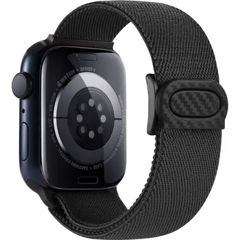 Příslušenství k chytrým hodinkám eses Nylonový elastický řemínek pro Apple Watch - Černý 38mm, 40mm, 41mm