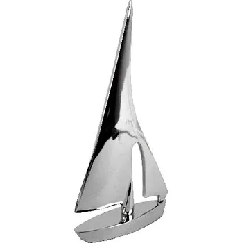 Vánoce Dekorace plachetnice, kov, stříbrná, 12,5 x 23 x 3,5 cm|Ego Dekor