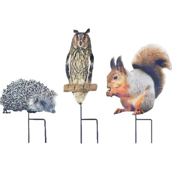 Zahradní dekorace Zápich Podzimní zvířátko, balení obsahuje 3 kusy! (DOPRODEJ)|Esschert Design
