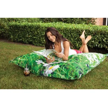 Polštář Polštář NATURE PRINT fatboy kopretiny, barevný, 135 x 135 x 25 cm (DOPRODEJ)|Esschert Design