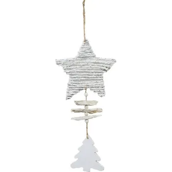 Bytová dekorace Závěs hvězda se stromem, V|Ego Dekor