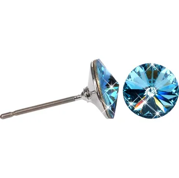 Módní doplněk Levien Jemné peckové náušnice Rivoli Aquamarine + 2 měsíce na vrácení zboží