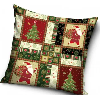 Povlak na dekorativní polštářek POVLAK NA POLŠTÁŘEK VÁNOČNÍ PATCHWORK