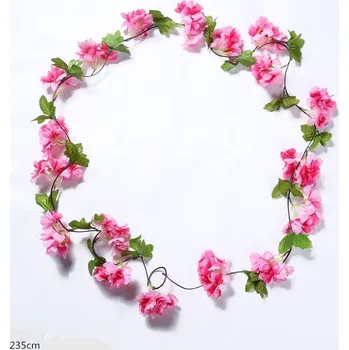 Umělá girlanda Sakura 235 cm – tmavě růžová