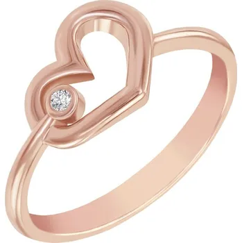 Prsten Zlatý srdíčkový prsten s diamantem Balante