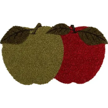 Rohožka Rohožka z kokosového vlákna JABLKA, 74x42cm, zeleno/červená (DOPRODEJ)|Esschert Design