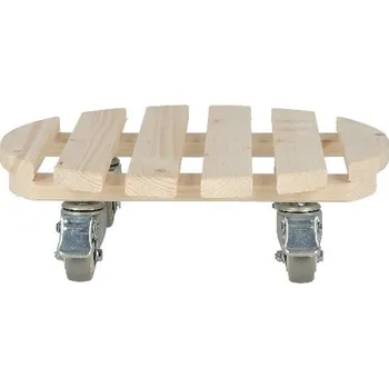 Zahrada Podložka pod květináč, pojízdná, pr.38cm, přírodní (max. nosnost 160kg)|Esschert Design