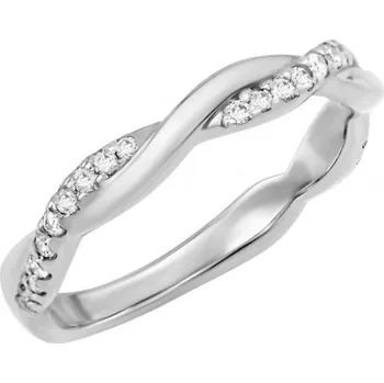 Prsten Zlatý propletaný prsten s diamanty Malea