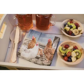 Papírový ubrousek Ubrousky se slepicemi (DOPRODEJ)|Esschert Design