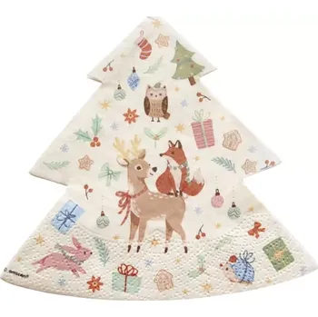 Papírový ubrousek Papírové ubrousky vánoční les stromeček 16 ks