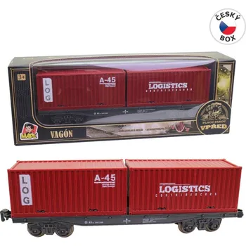 autíčko Hračka MaDe Vagón, kontejnerový, 25 cm