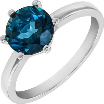 Prsten Zásnubní zlatý prsten s londýnským topazem Mukti