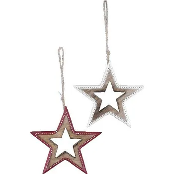 Hvězda s okrajem, balení obsahuje 2 kusy!, M|Ego Dekor