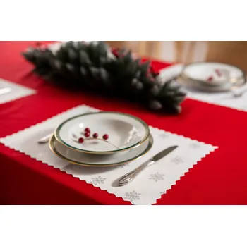 prostírání Luxusní Vánoční prostírání na stůl s vločkami - sada 2 kusy