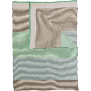 Přehoz na lůžko PIP Studio Přehoz Blockstripe 130 x 170 světle zelený 256311