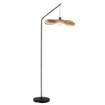 Toolight Toolight, podlahová lampa 1xE27 APP1829-1F, černá-hnědá, OSW-09319