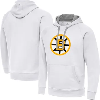 Pánská mikina Pánská mikina Boston Bruins Antigua Victory Pullover Hoodie - White Velikost: M