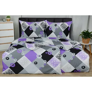 Povlečení Krepové povlečení BASIC prodloužené TALONA fialové