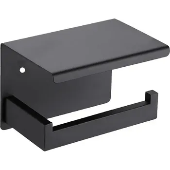 CERANO Nástěnný/Samolepící držák toaletního papíru Lero černá mat CER-479497