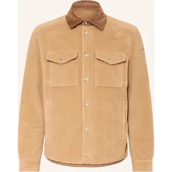 Pánská košile Moncler Pánská Svrchní Košile Z Plyšového Materiálu, béžová, 44