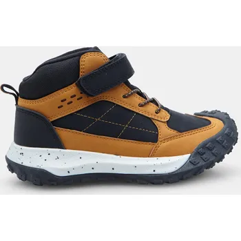 Dívčí zimní obuv Baťa outdoor kotníkové boty se šněrováním pro děti žluté, vel. 36