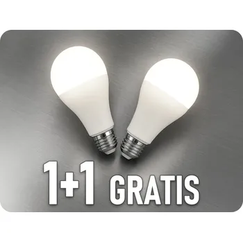 Žárovka E27 LED žárovka 17W, 1710LM, A65, 1+1 zdarma! Studená bílá